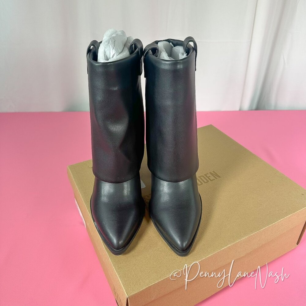 Steve Madden Lark Black Pointed Toe Ankle Booties Size 7.5M NEW - Picture 5 of 14